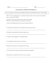 Sentences Worksheets Run On Sentences Worksheets Run On Sentences Sentence Fragments Sentences