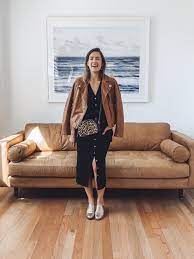 5 Ways To Wear A Tan Leather Jacket Natalie Borton Blog Tan Leather Jacket Outfit Brown Leather Jacket Outfit Tan Leather Jackets