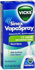 Vicks Sinex 12 Hour Decongestant Nasal Spray 0 5 Oz Medshopexpress