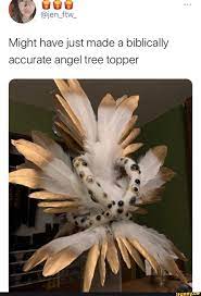 Might Have Just Made A Biblically Accurate Angel Tree Topper Ifunny Learn to make a christmas tree top hat tree topper using $2 lamp shade.