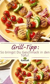 Tofu Falafel Spiesse Mit Tomate Und Gurke Rezept Rezepte Tofu Grillen Tofu