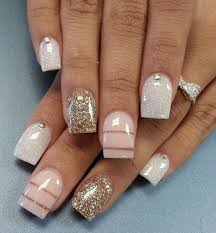 Nagellack Glitzer Gold Pink Und Silber Nageldesign Susse Nagel Naildesign