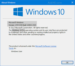 The major version of windows, like 10, 8, 7, etc.; How To Check Which Windows Version Is Installed In My Computer Askvg