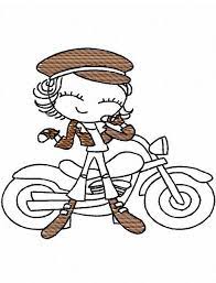 Swirly Girl With Motorcycle 1 Sketch Embroidery Design Swirly Girl Embroidery Design Girl Embroidery Design Motor Sketch Design Design Sketch Design Girl