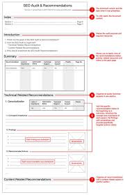 Seo Audit Report Schedule Templates Make Actionable Recommendations Internal Audit Report Template Audit