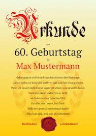 Geburtstag hast du, 60 jahr'! Geburtstagsurkunde Zum 60 Geburtstag Als Pdf Vorlage Urkunde Geburtstag Liebe Geburtstag