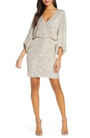 Eliza J Sequin Blouson Cocktail Dress In 2020 Cocktail Attire For Women Classy Dress Cocktail Dress Classy Elegant