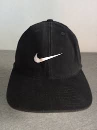 Nike Hat 90s Vintage Black Baseball Cap 100 Cotton Adjust Usa Excellent Rare Black Baseball Cap Nike Hat Hats For Men