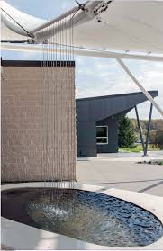 Tensioned Fabric Pavilions At Seaman Corp Campus In Wooster Oh Include A Visually Pleasing Water Feature Which Incorporate 1 8 Architecture Pavilion New Homes