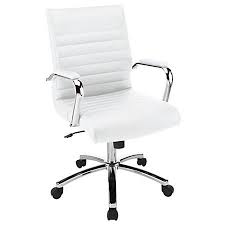 Realspace Winsley Mid Back Chair White By Office Depot Officemax Home Goods Chairs Leather Chair With Ottoman Ergonomics Furniture