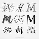 Hand lettering M | 9 ways to draw a "M"