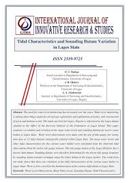 Pdf Tidal Characteristics And Sounding Datum Variation In