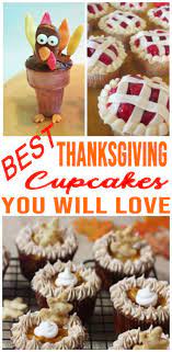 A tray full of cupcakes frosted red, yellow, and orange can make a plate full of turkey feathers. 21 Cute Thanksgiving Cupcakes