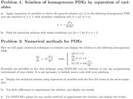 Solving variable separable differential equations. Solved Need Help Solving These Partial Differential Equat Chegg Com