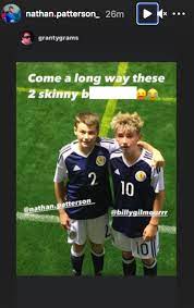 Billy gilmour parents carrie gilmour and billy gilmour sr. Nathan Patterson In Rangers Reunion Joy As He Shares Cheeky Billy Gilmour Skinny B Snap After Scotland Call Daily Record