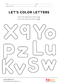 This printable worksheet is a good way to help children distinguish between the lowercase and uppercase forms of letters. Uppercase And Lowercase Letters Coloring Printable Worksheet Kidpid Free Printable Worksheets Games