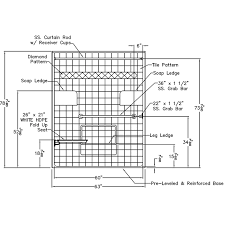 Controls, other than drain stoppers, shall be located on an end wall. Freedom Ada Roll In Shower Left Seat 1 Piece 63 X 34