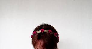 Fuchsia Flowers Headband Dark Pink Crochet Flowers By Reddapple 28 00 Flower Girl Headpiece Hair Jewelry Pink Flower Headband