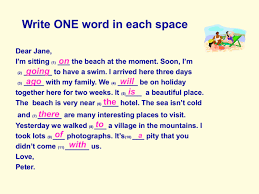 Check spelling or type a new query. Write One Word In Each Space Dear Jane I M Sitting