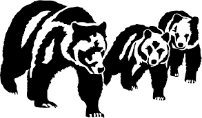 Download high quality anchor clip art from our collection of 41,940,205 clip art graphics. Mother Grizzly And Cubs Wall Decal Silhouette Art Silhouette Clip Art Moose Family