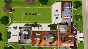 Garage in the middle house design. Mod The Sims The Modest Design A Upper Middle Class Home Series