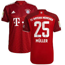 Tomás manga angono, sportingly known as muller, is an equatoguinean futsal player who plays as a winger for leones vegetarianos fc and the e. Men Sthomas Muller Red Bayern Munich 2021 22 Home Fan Version Jersey Jerseyave Marketplace