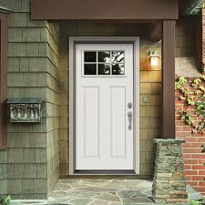 Jeld Wen 36 In X 80 In Primed Left Hand Inswing 6 Lite Clear Steel Prehung Front Door Thdqc228200005 The Home Depot Steel Doors Exterior Jeld Wen Exterior Doors Exterior Doors