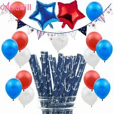 Nicrolandee nautical party supplies glitter gold and stripe paper lanterns navy blue tissue pom poms hanging honeycomb ball for graduation birthday wedding bridal shower wall decor (nautical) 4.7 out of 5 stars. Amawill Nautical Theme Party Decorations Kids Birthday Anchor Pennant Cotton Banner Baby Shower Boys Birthday Party Supplies 8d Buy At The Price Of 1 04 In Aliexpress Com Imall Com