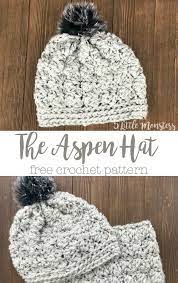 The Aspen Hat Easy Crochet Hat Chunky Crochet Hat Crochet Hats Free Pattern