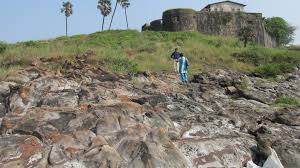 The old Portuguese fort at Madh Island ...