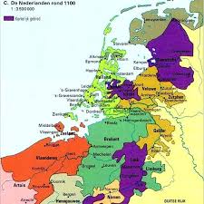 Nederland Ca 1100 Geschiedenis Cartografie Oude Kaart