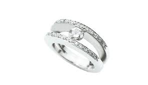 2 Diamant Taille Brillant Avec Ou Sans Pavage Diamants Engagement Rings Wedding Rings Jewelry