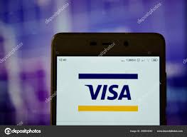 Visa Logo Seen On The Smartphone Closeup Stock Editorial