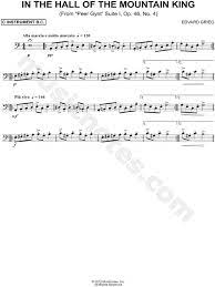 Edvard Grieg In The Hall Of The Mountain King Sheet Music Cello Trombone Bassoon Baritone Horn Or Double Bass Download Sheet Music Cello Music Bassoon