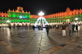 Don't go during spanish holidays, most places will be shut down and most locals will be away, usually at a shore town. File Plaza Mayor At Night Salamanca Spain Jpg Wikimedia Commons