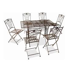 Marquee 7 Piece Rustic Iron Setting Dz181588 Pa1 Bunnings Warehouse Outdoor Furniture Sets Rustic Irons Outdoor Table Settings