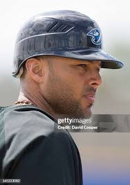 Feb 22 2008- Toronto Blue Jays right fielder Alex Rios waits for his...  News Photo