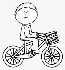 Printable a bike coloring page. Boy Turkeys Png Black And White Boy Riding A Bicycle Coloring Pages Transparent Png Transparent Png Image Pngitem