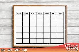 Calendar svg icons to download | png, ico and icns icons for mac. Monthly Calendar Template Vector Clip Art Cutting Files Dxf Eps Png Svg 71100 Illustrations Design Bundles
