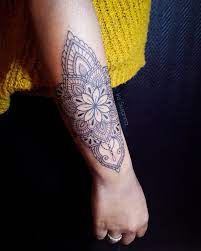 Mandala Tattoo Forearm Female Sleeve Ornamental Lace By Iris Susanna Lune Noire Tat Forearm Mandala Tattoo Mandala Tattoo Sleeve Women Sleeve Tattoos For Women