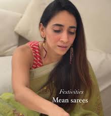 There are so many things that are so sacred to me with festivities . 1.  This saree is the only one I've bought this whole year. It's a saree I  bought from @