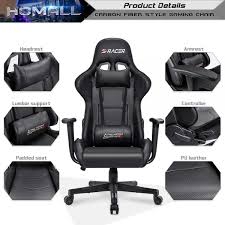 This homall gaming chair extends the full length of the back with support for the shoulders, head, and neck. Homall S Racer Gaming Racing Office Chair Review Just New Releases