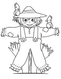 Cute Scarecrow Worksheet Education Com Fall Coloring Pages Fall Coloring Sheets Preschool Coloring Pages