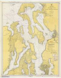 Puget Sound To Seattle Admiralty Inlet Historical Map 1948