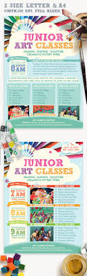 Junior Art Free Trial Class Flyer Template Art Class Posters Jr Art Kids Painting Class