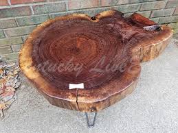 ( 0.0) out of 5 stars. Hand Crafted Live Edge Coffee Table Round Table Tree Slice Log Table Thick Walnut Natural Wood Reclaimed By Kentucky Liveedge Custommade Com