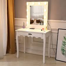 These are some of the best light bulbs for bathroom vanity currently available on the market. Amazon Com Led Vanity Makeup Table Makeup Dressing Table Vanity With 10 Light Bulbs And Large Drawer Vanity Beauty Station Bedroom Dressing Vanity Table For Girls Women Bedroom Vanity Dresser Warm White Kitchen Dining