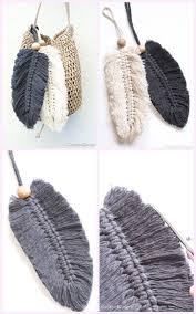 Diy Macrame Feather Purse Charm Tutorial Purseyarn Orgu Hediyeler Makrame