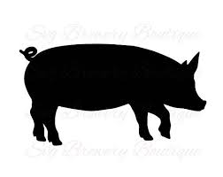Pig Farm Animal Pork Piglet Bacon Svg Png Dxf For Etsy Fish Silhouette Farm Animals Animals