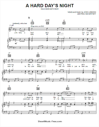 A Hard Day S Night Sheet Music Beatles Sheetmusic Free Com